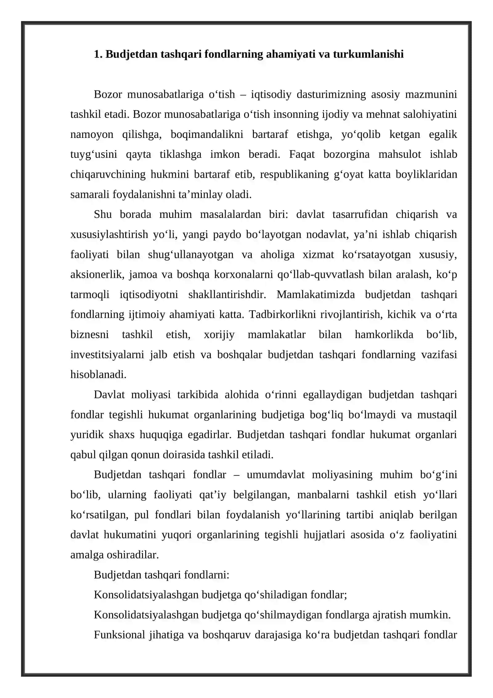 Davlatning budjetdan tashqari maqsadli pul fondlari 2