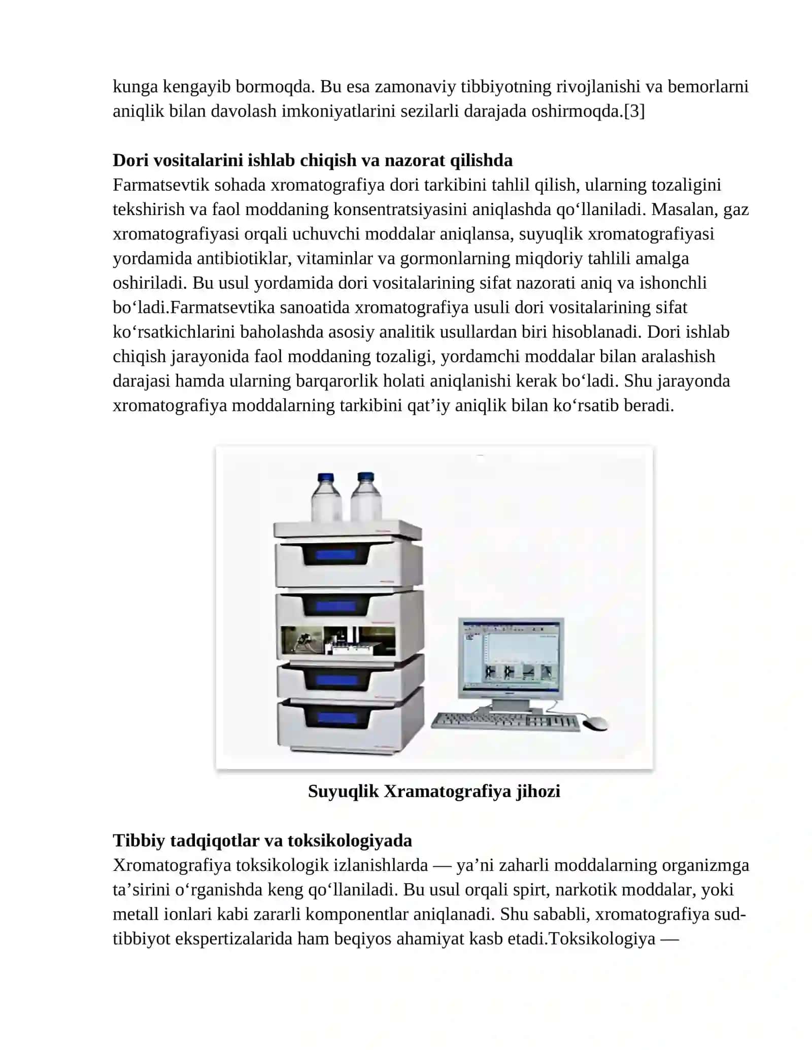 Xramatografiyaning Tibbiy Izlanishlardagi Imkoniyatlari 2