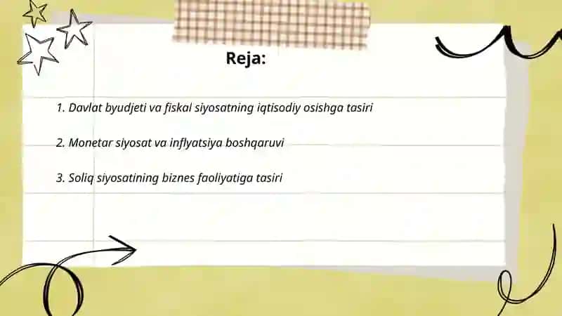 Iqtisodiy Siyosatdan Mustaqil Ish Mavzulari 2