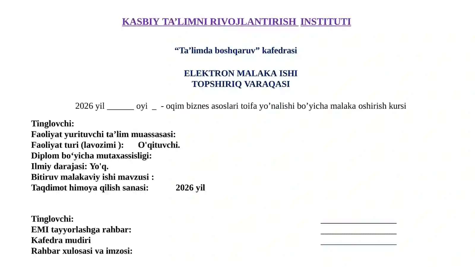 Biznes asoslari 2