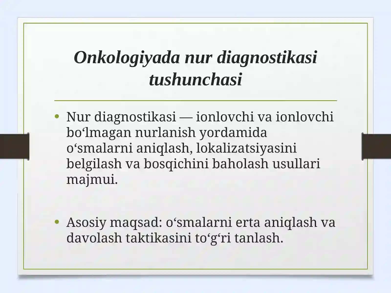 Onkologiyada nur diagnostikasi va nur terapiyasining roli 2