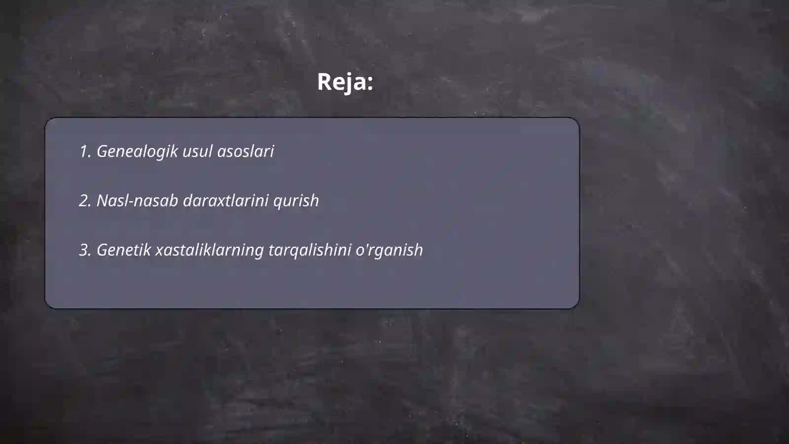 Genealogik usul asoslari 2