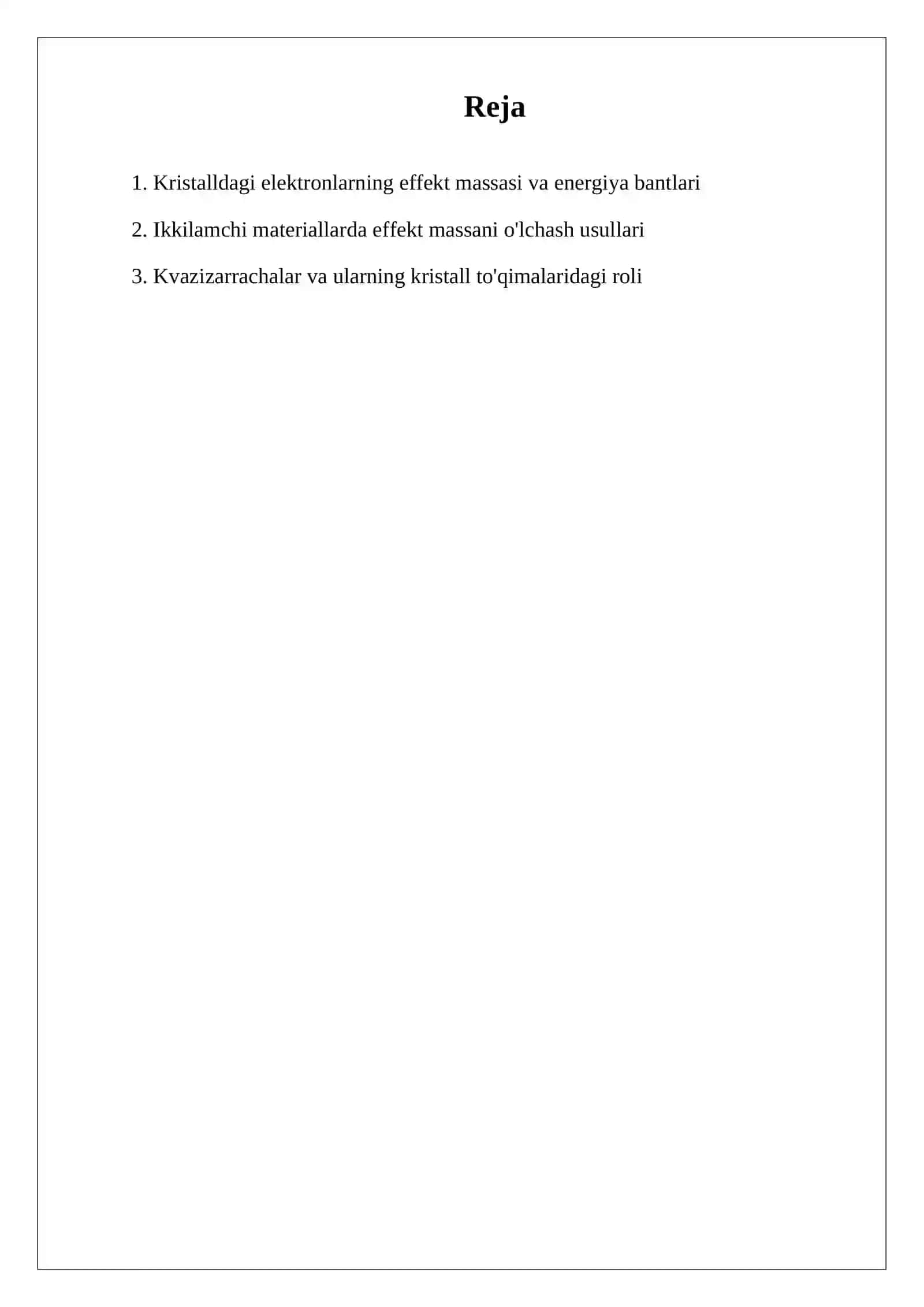 Kristalldagi Elektronlarning Effektiv Massasi 2