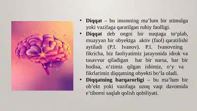 Diqqatning barqarorligini oʻrganish 2