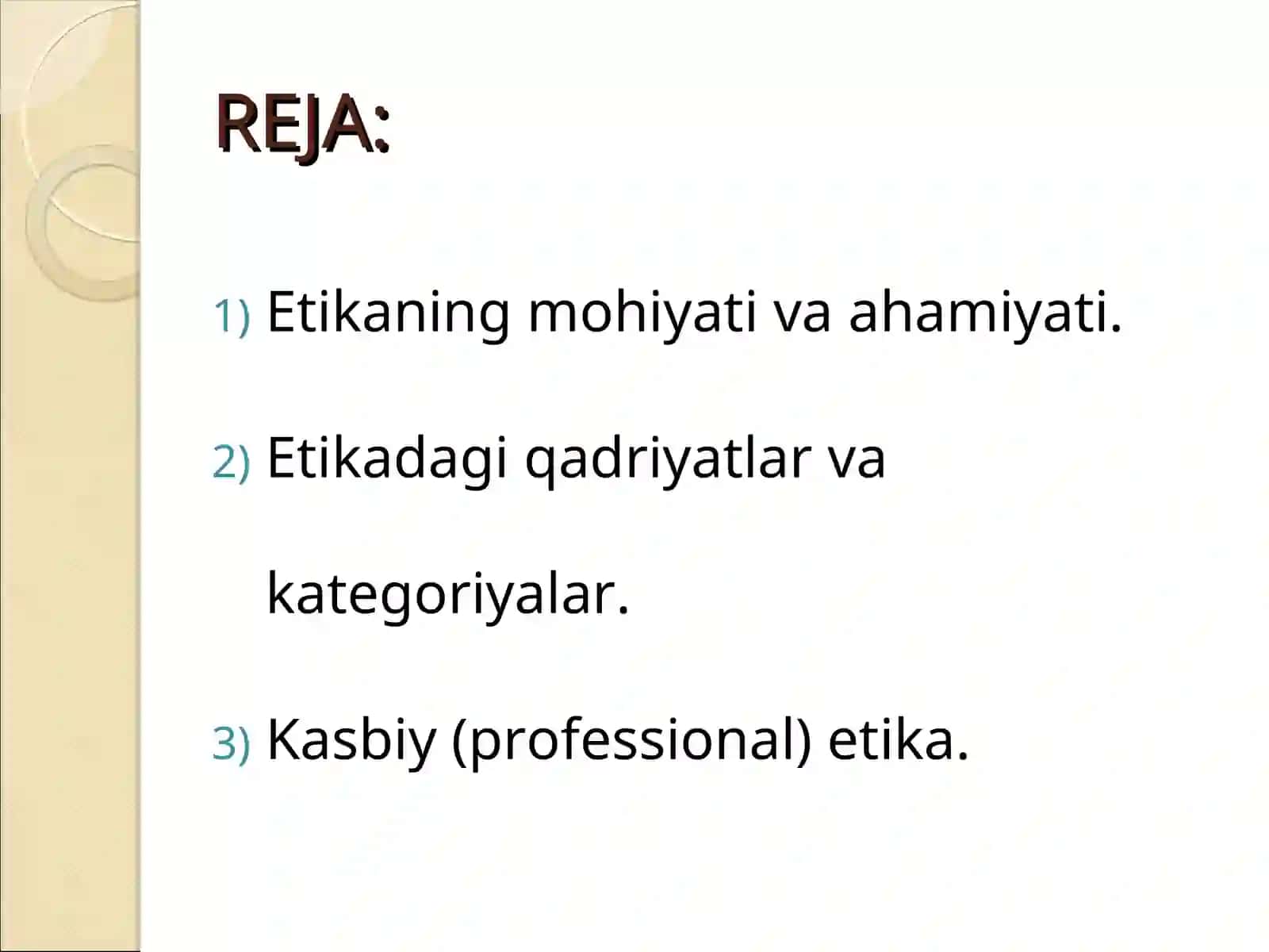 Axloq falsafasi“Etika” 2