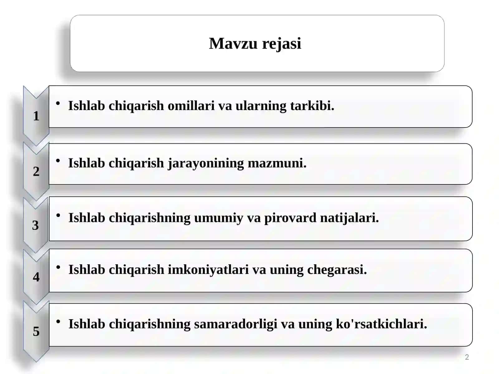 Iqtisodiyot nazariyasi 2
