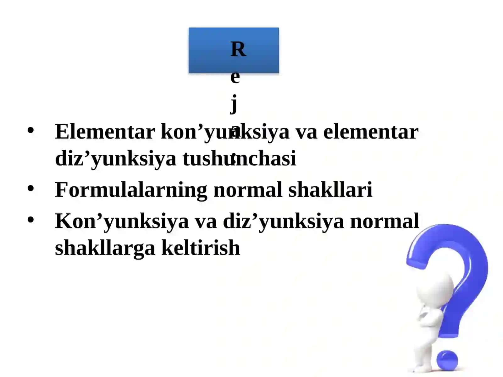 Formulalarning normal shakllari 2