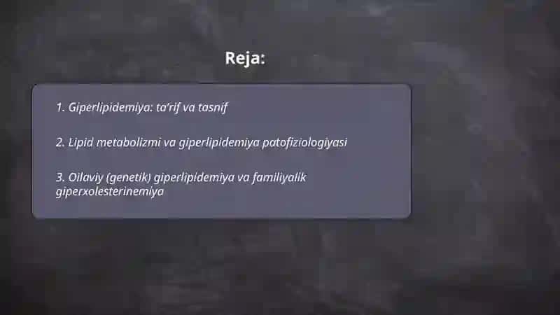 Giperlipidemiya, Ketonemiya va ketonuriya kasalliklari 2