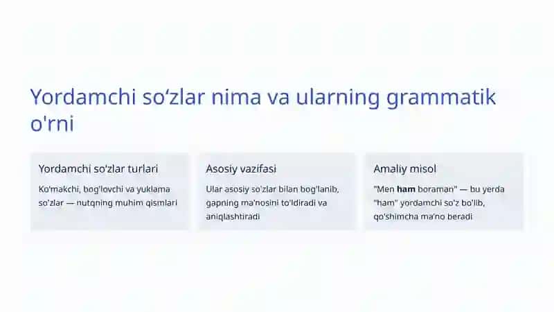 Yordamchi soʻzlarning uslubiy vazifasi 2