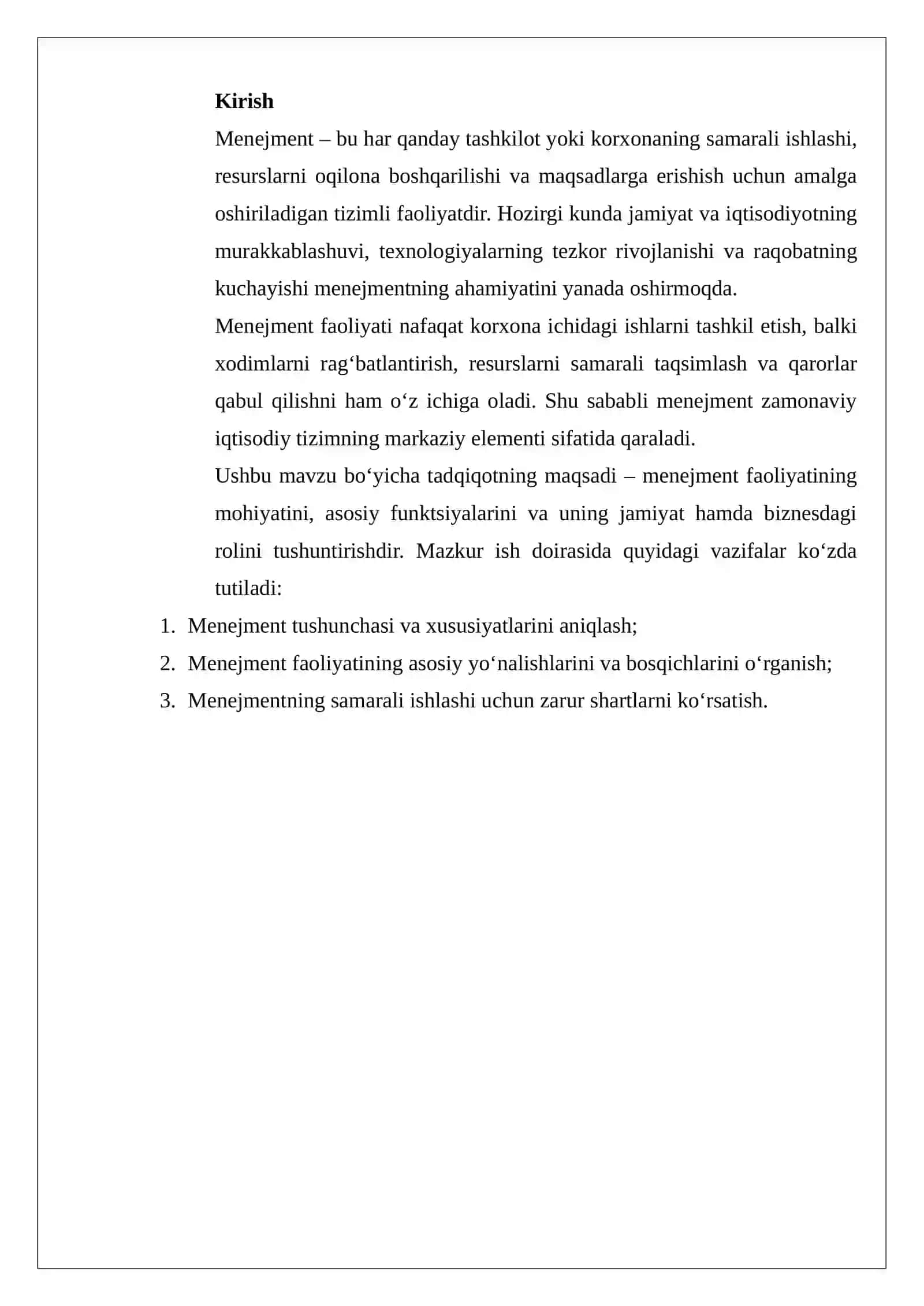 Menejment faoliyati va uning mohiyati 2