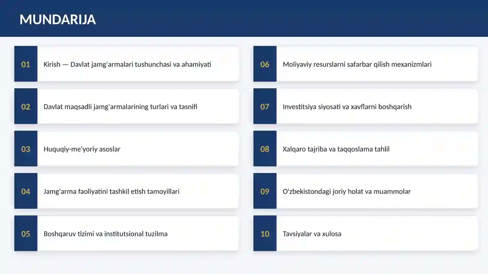 Davlat Maqsadli Jamg'armalari 2