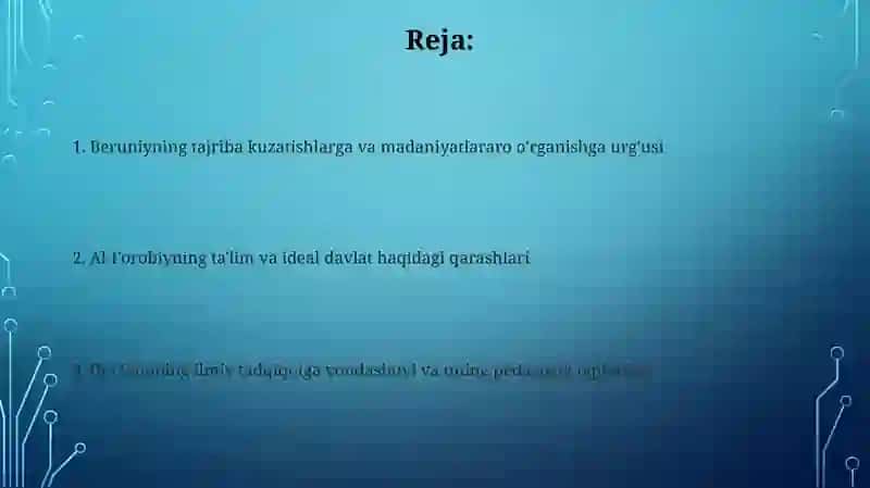 Beruniy, Farobiy, Ibn Sino 2