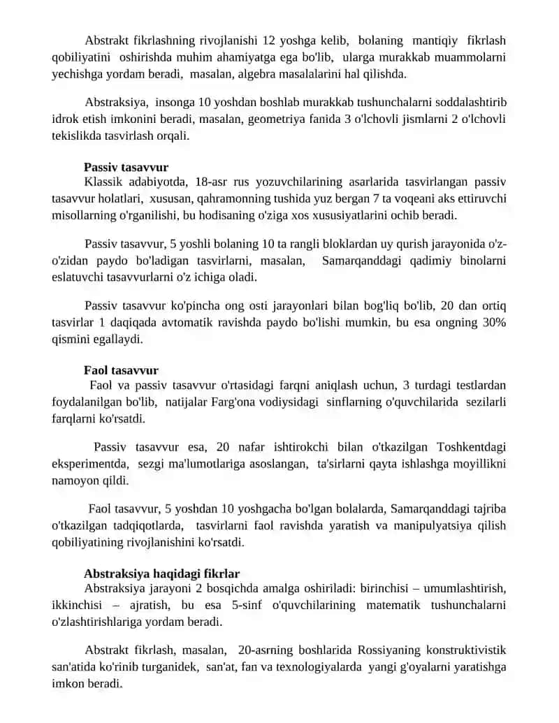 Abstraksiya tushunchasi 2