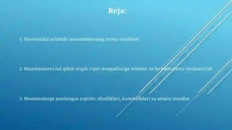 Matematika oʼqitishda masalaning bajaradigan funksiyalari 2