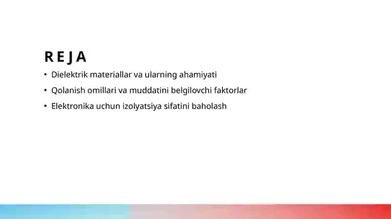 Dielektriklarning qolanishi 2
