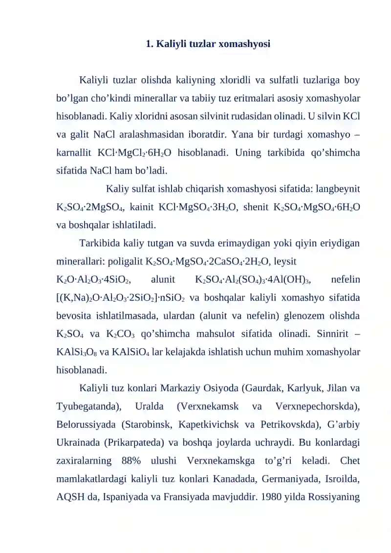 Kaliyli tuzlar xomashyosi 2
