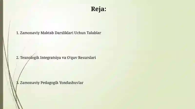 Zamonaviy Maktab Darsliklari Uchun Talablar 2
