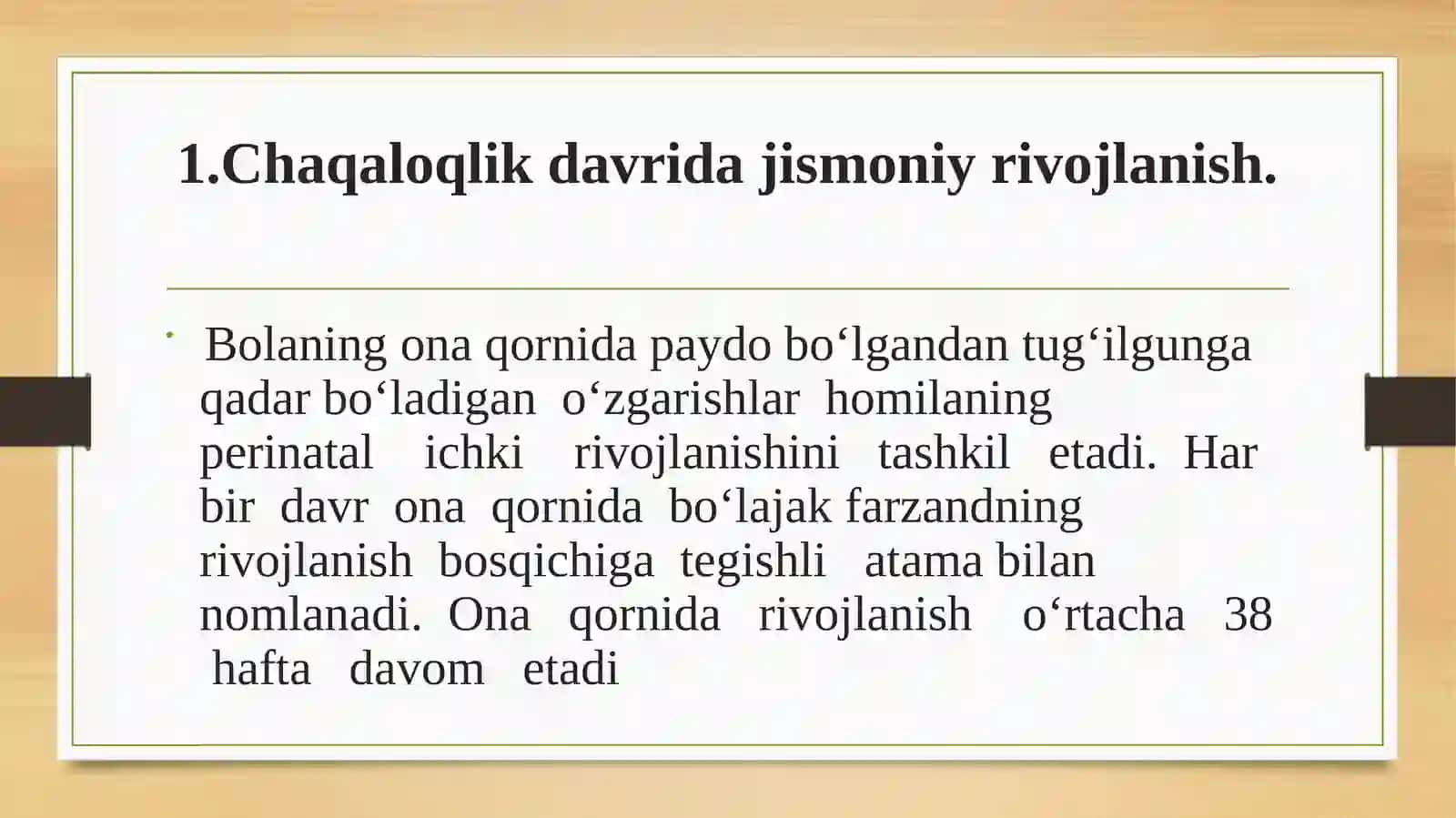 PERINATAL VA CHAQALOQLIK DAVRI 2