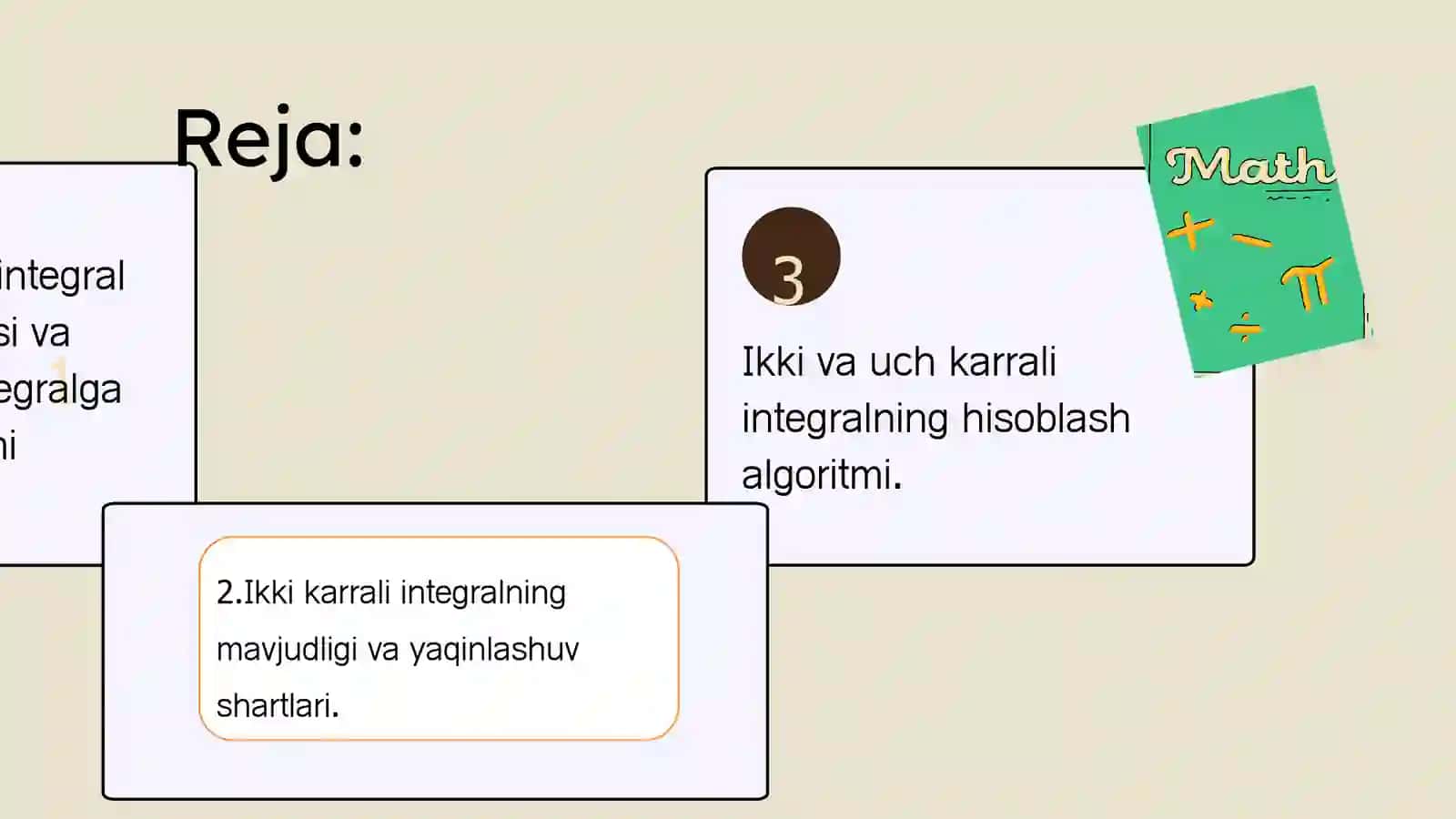 Karrali xosmas integrallar va ularning xossalari 2