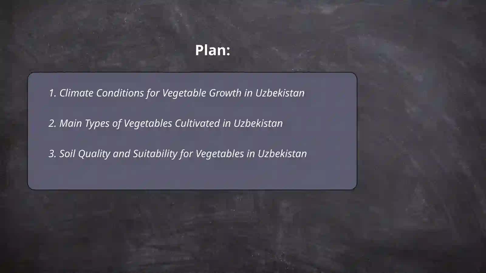 Climate Conditions for Vegetable Growth in Uzbekistan 2