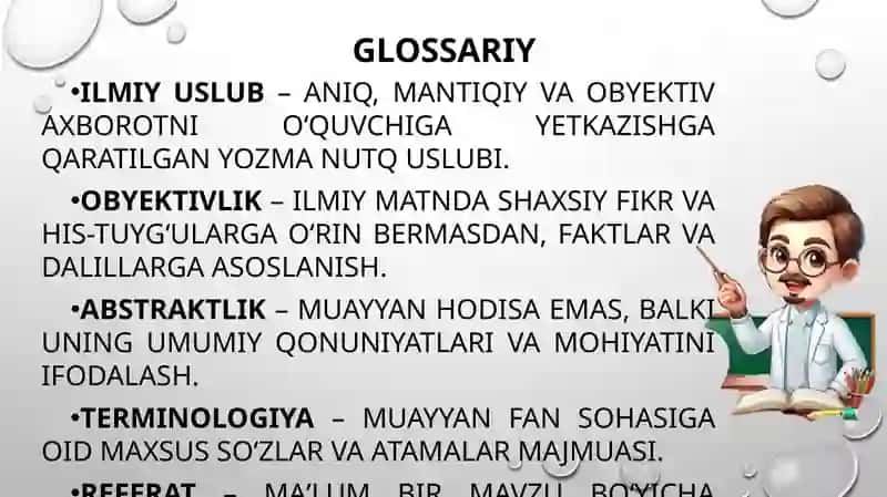 Ilmiyuslub va Tilxususiyatlar 2