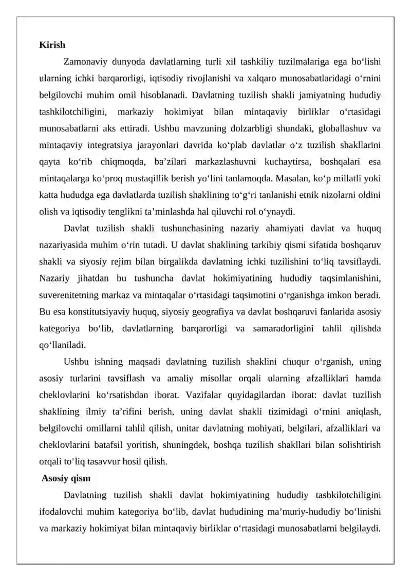 Davlatning tuzilish shakli 2