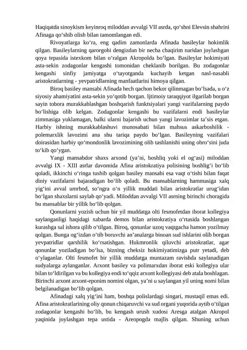 Miloddan avvalgi avvalgi IX asr oxiri - VI asrlarda Attika 2