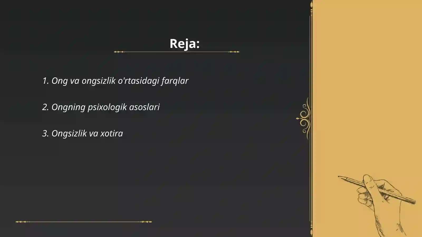 Ong va ongsizlik 2