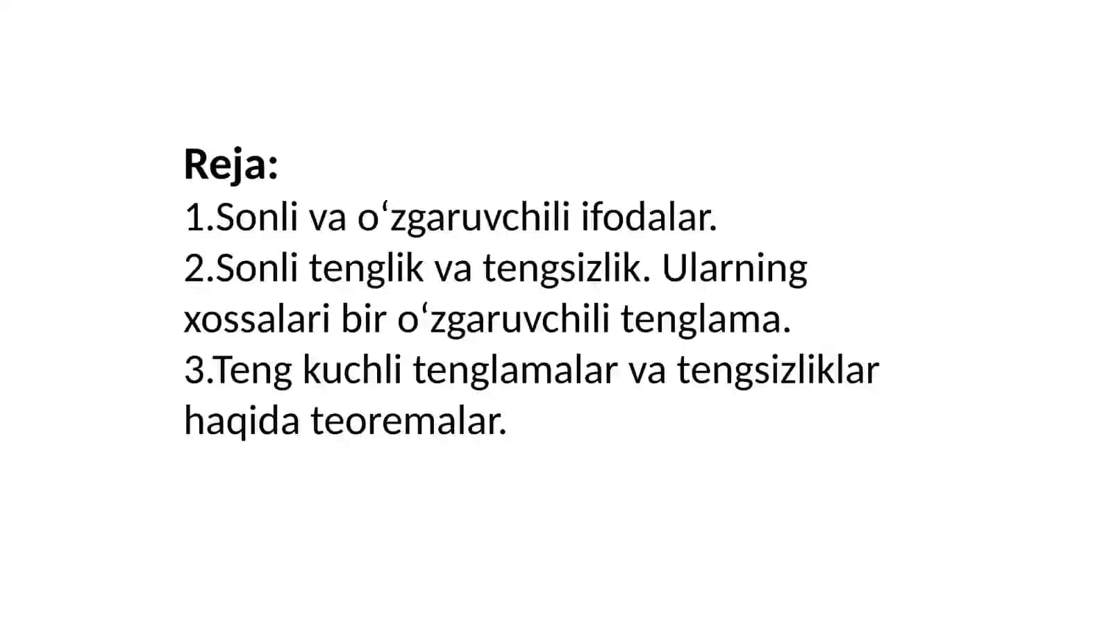 Tenglik, tengsizlik va tenglamalar 2