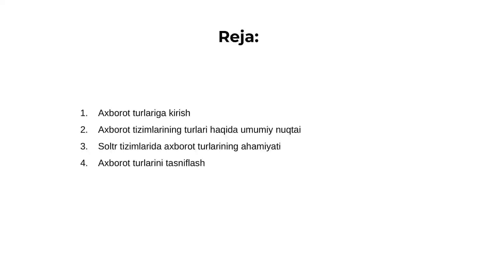 Axborot tizimlari to'garak 2