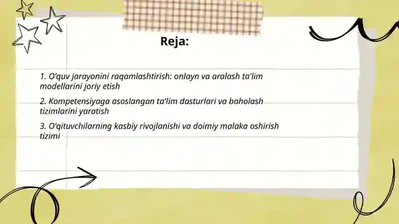 Oʻquv jarayonini raqamlashtirish 2