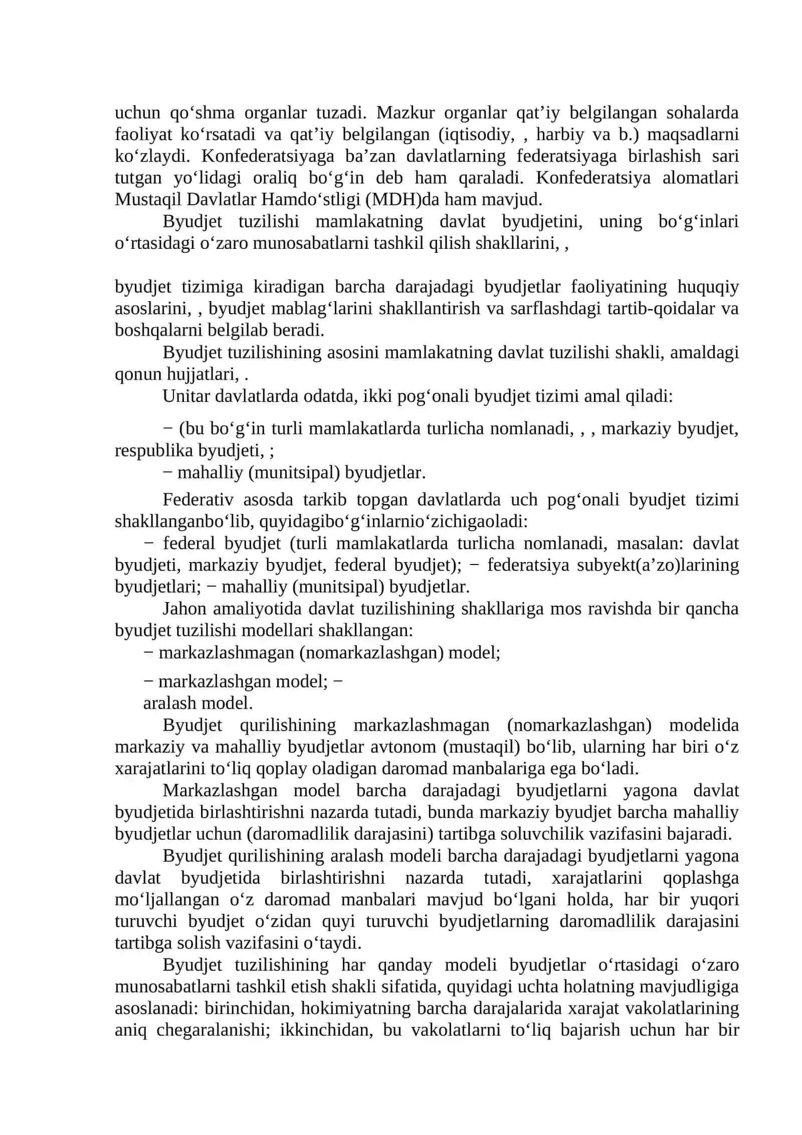 Byudjet tuzilishi va byudjet tizimi 2