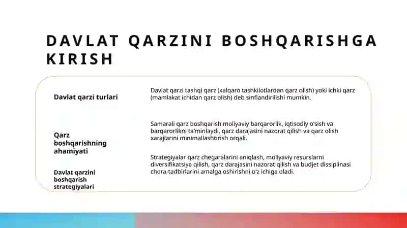 Davlat qarzini boshqarish 2