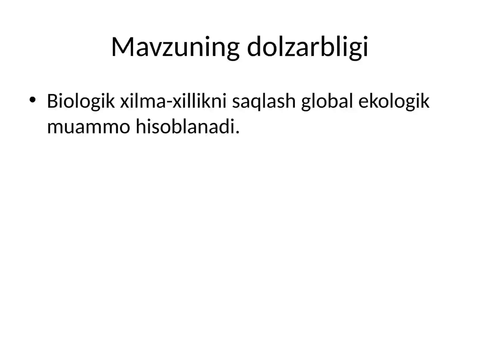 BIOMA VA BIOLOGIK XILMA-XILLIK 2