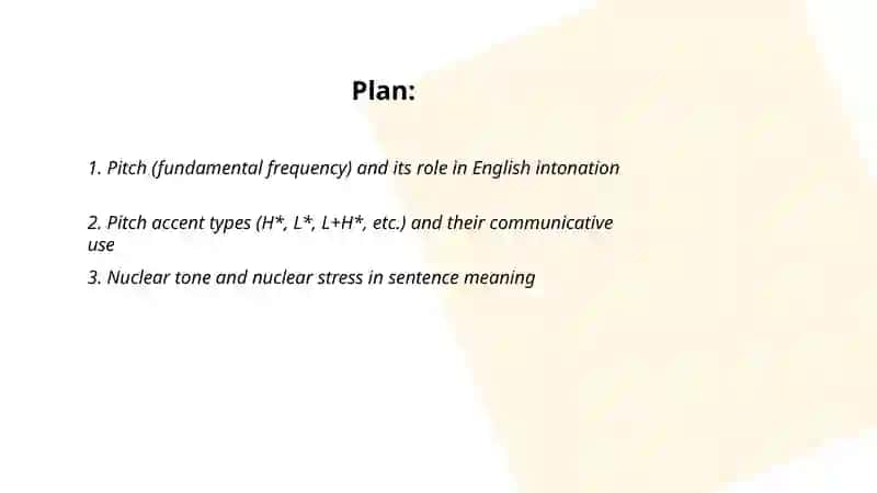 Intonation Components and Types in English 2