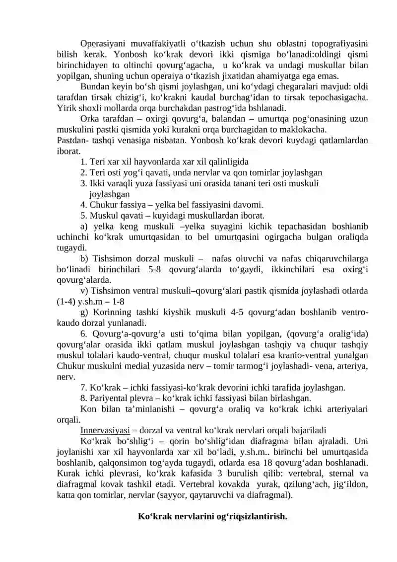 Ko‘krak devori va ko‘krak qafasidagi operatsiyalar 2