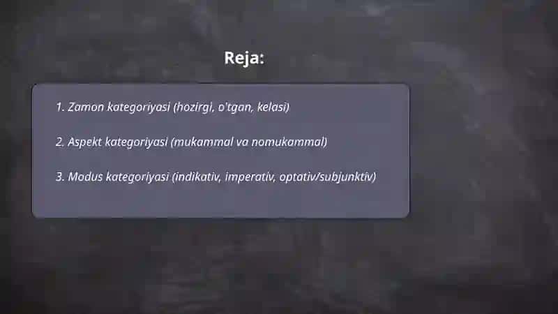 Hozirgi o'zbek adabiy tilida grammatik kategoriyalar 2