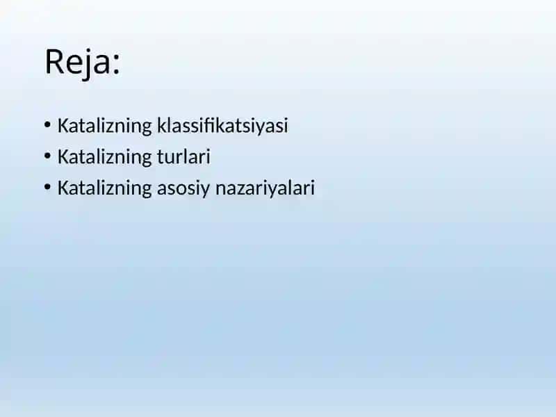 KATALIZ NAZARIYALARI 2