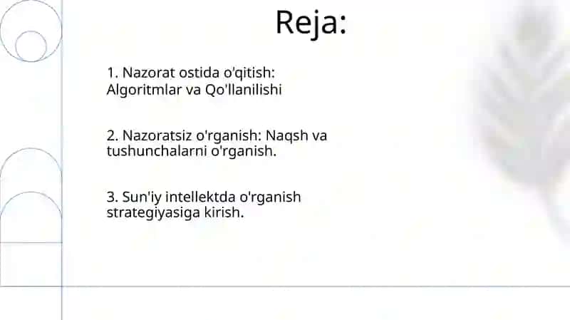 Sun'iy intellektda o'rganish strategiyalari 2