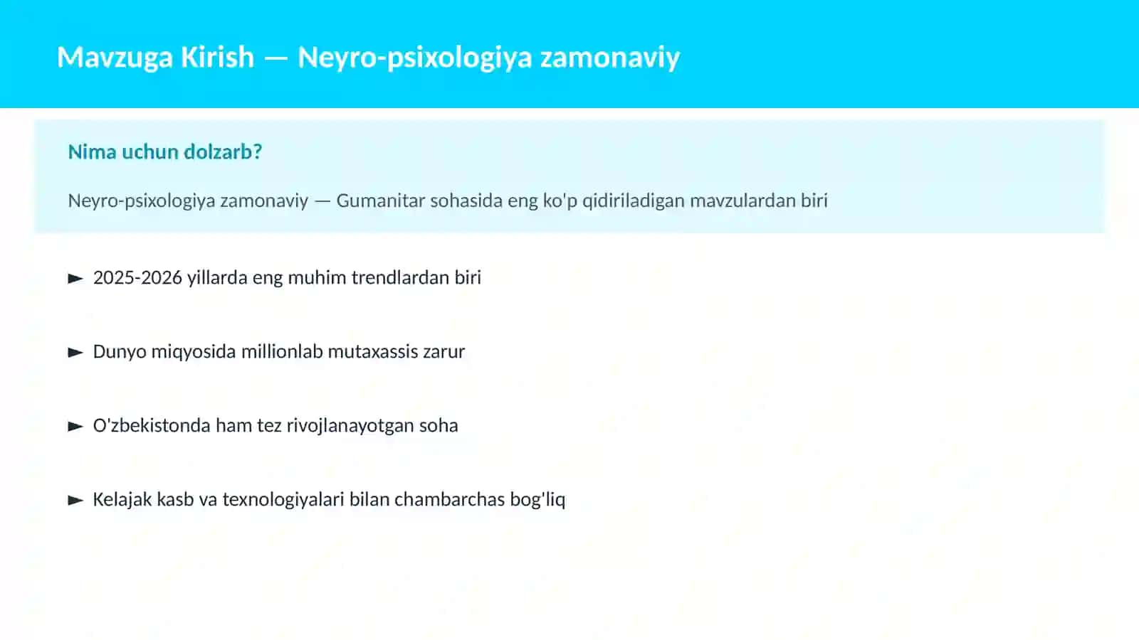 Neyro-psixologiya zamonaviy 2