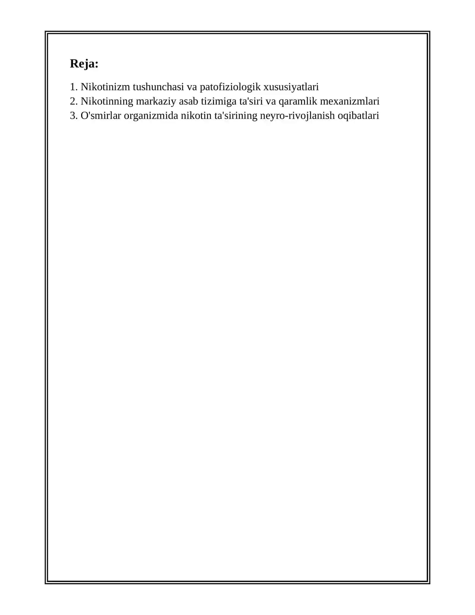 NIKOTINIZM VA UNING ASORATLARI.NIKOTINIZMNING O'SMIRLAR VA AYOLLAR ORGANIZMIGA TA'SIRI 2