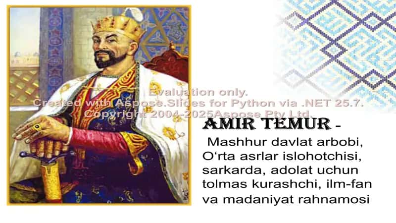 Amur Temur buyuk davlat arbobi 2
