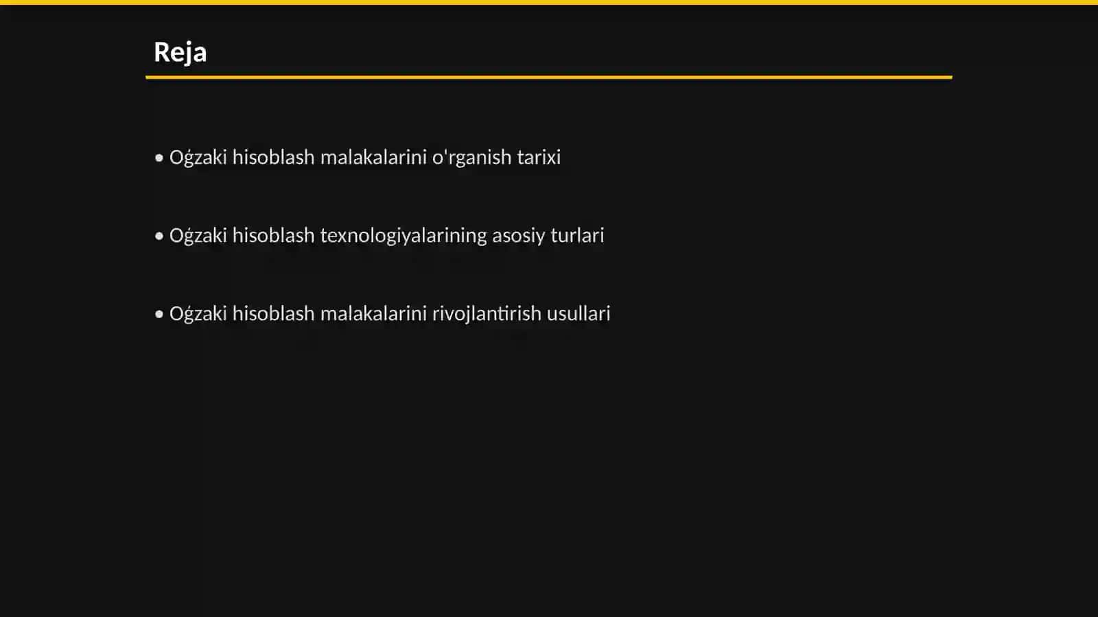 Oģzaki hisoblash malakalarini o'rganish tarixi 2