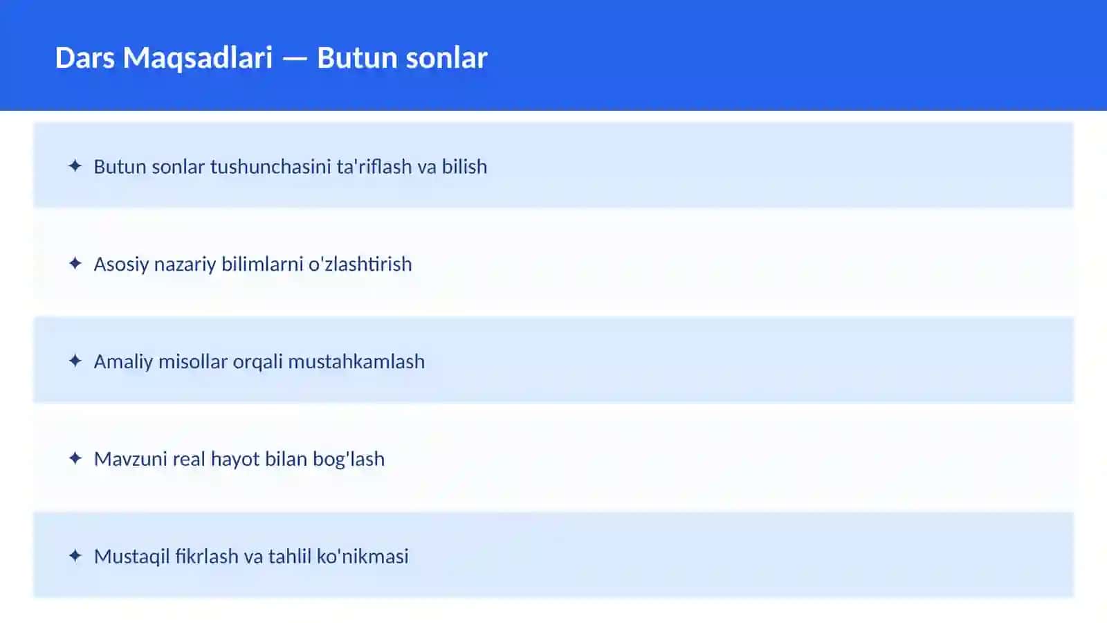 Matematika. Sonlar nazariyasi 2