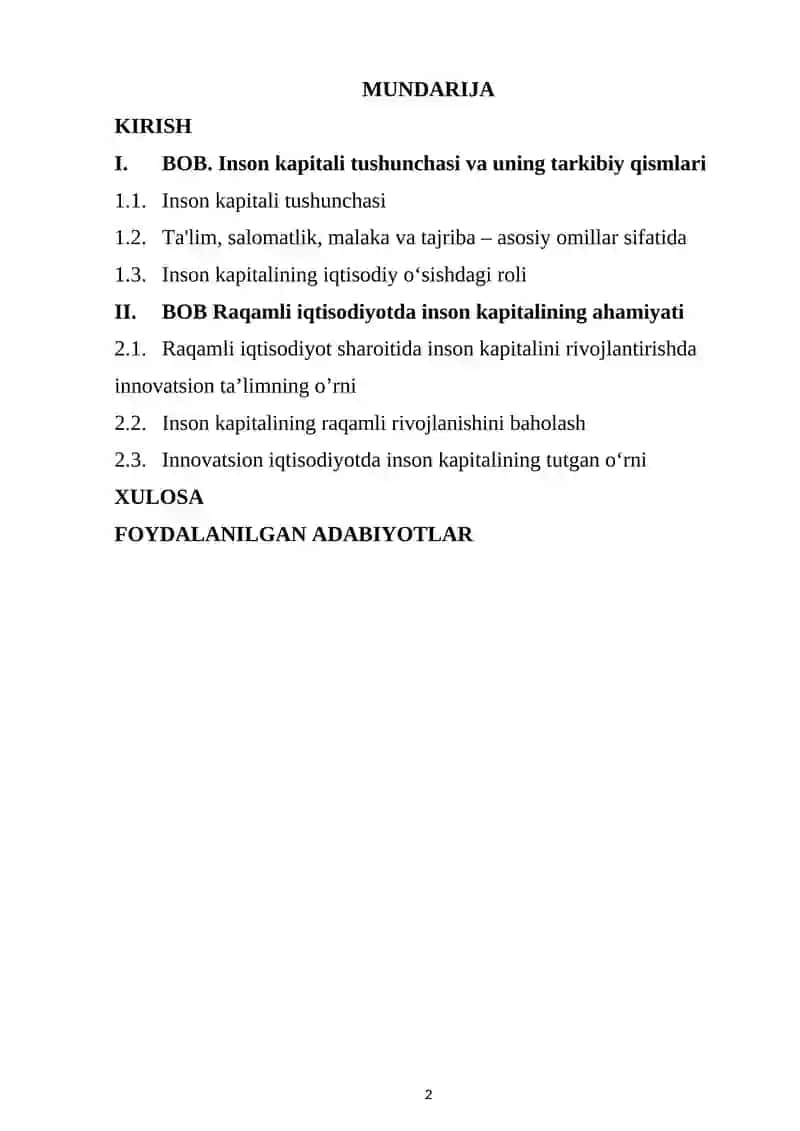 Inson kapitalining raqamli iqtisodiyotdagi o‘rni 2