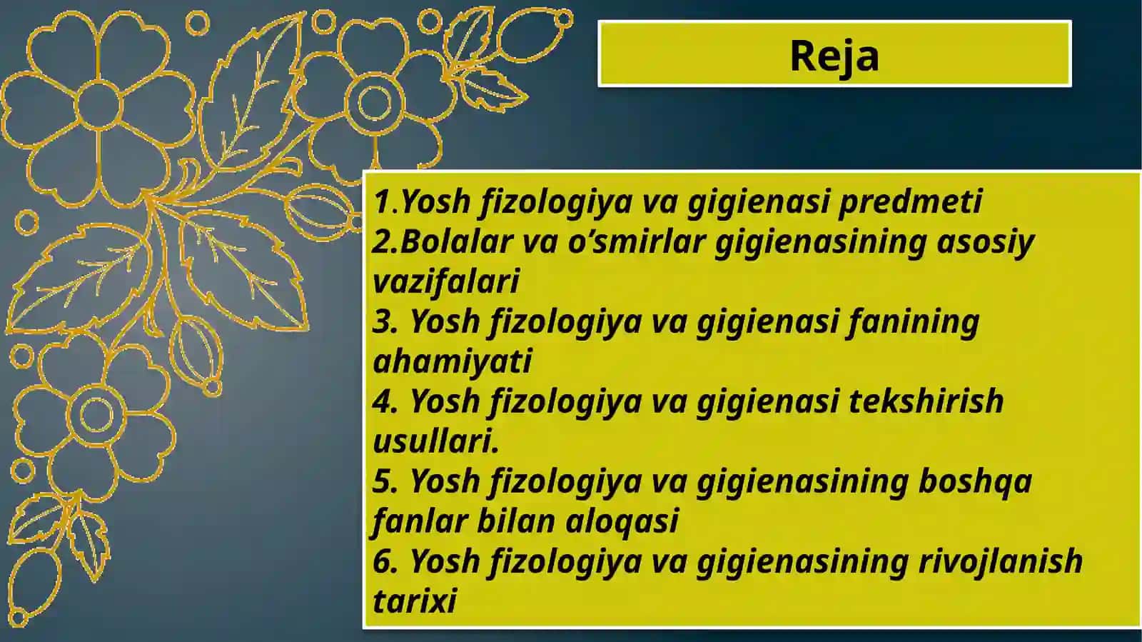 Yoshfizologiyavagigienasifaning 2