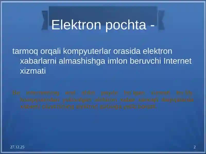 Elektron pochta xizmati 2