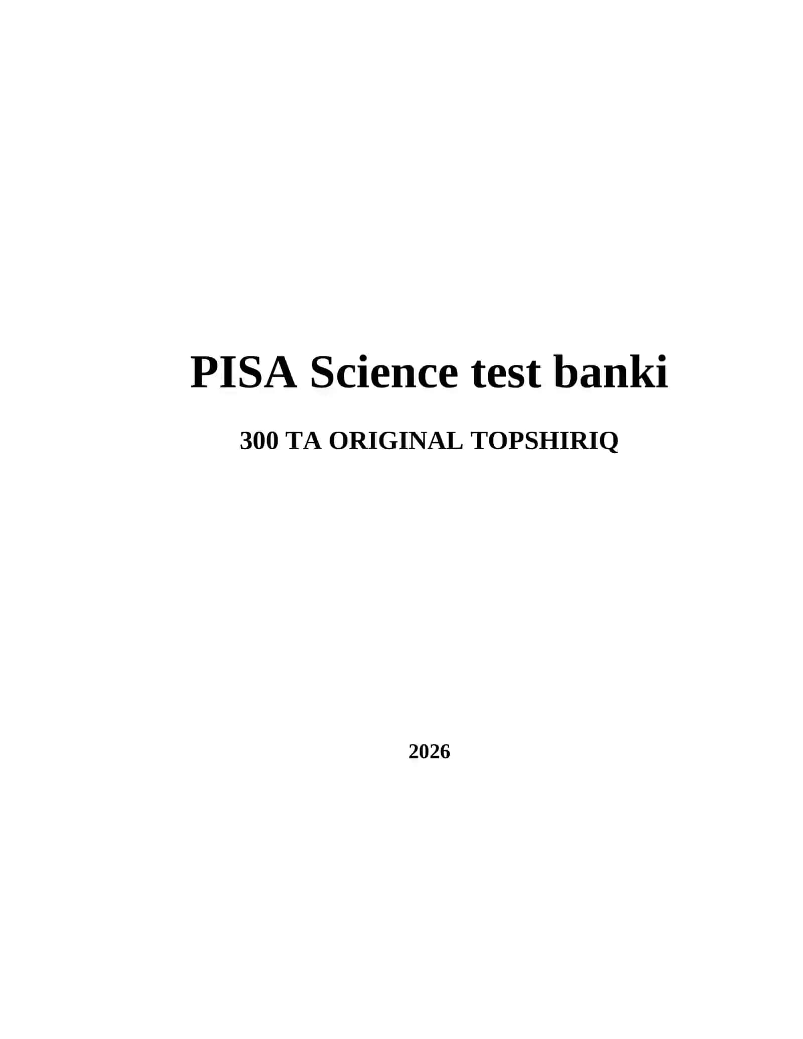 PISA Science test banki 2