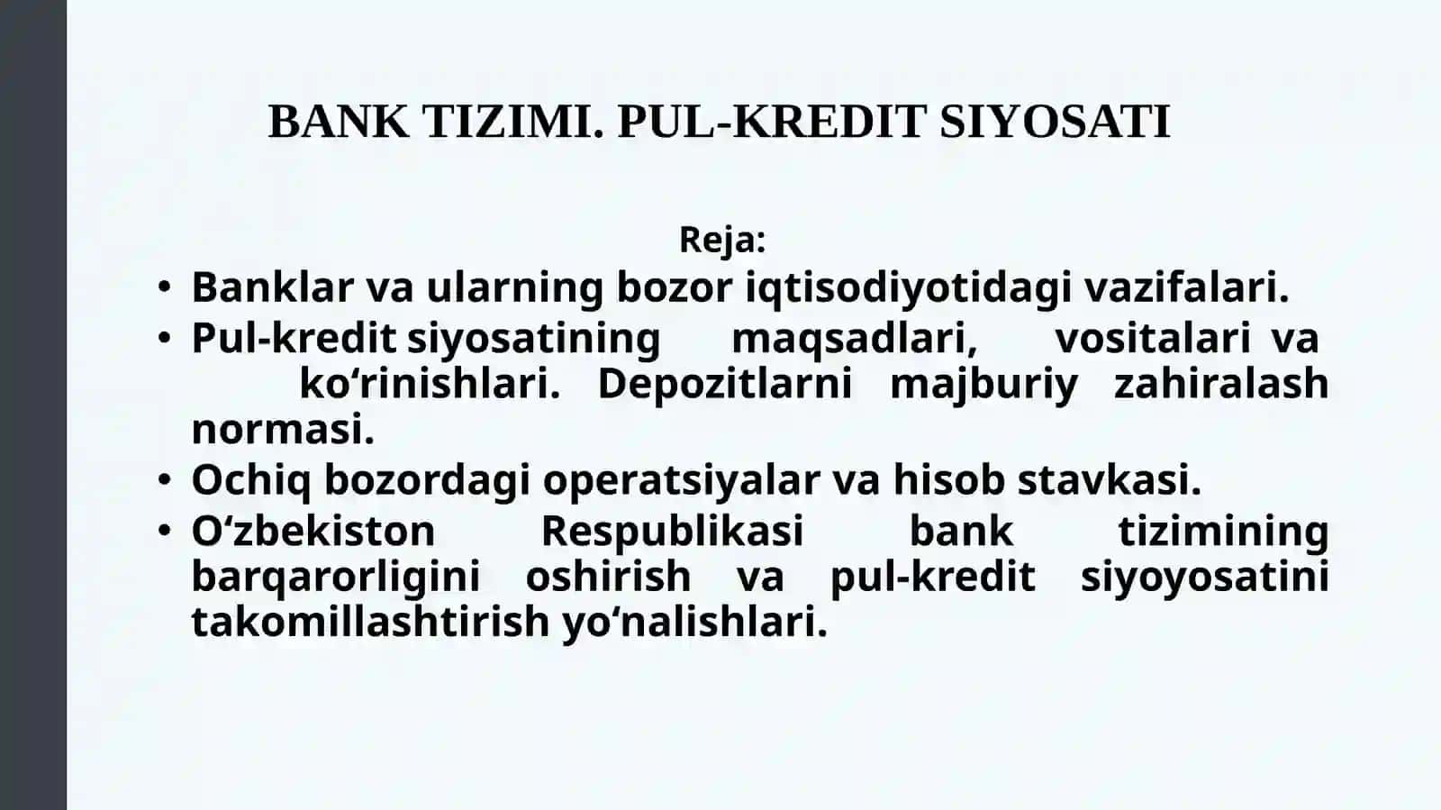 Pul-kredit siyosati 2