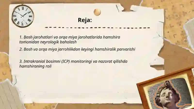 Bosh va orqa miya kasalliklarida hamshiralik ishi 2